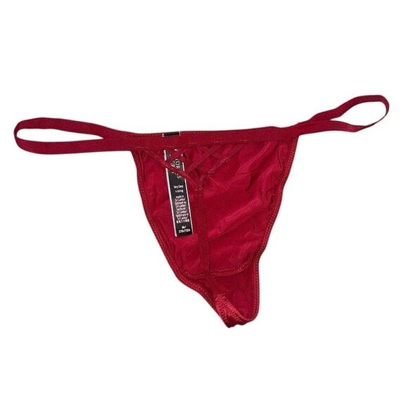 Victoria’s Secret “Very Sexy” 2017 Sz M V string thong maroon lace thong panties - Picture 4 of 4